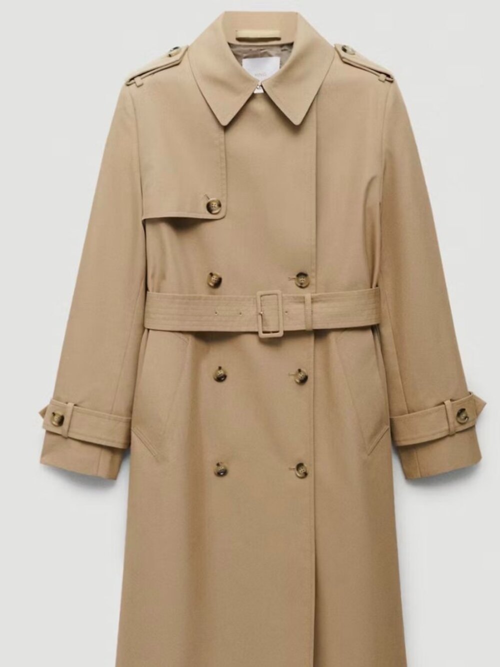 NWT MANGO Double-breasted cotton trench coat